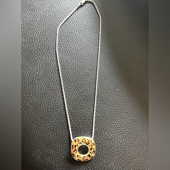 Sterling silver pendant. Leopard print. Made in Canada. - Picture 2 of 3